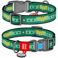 Collar WAUDOG Nylon нейлоновий нашийник "Диво-жінка 2" з QR паспортом для собак S