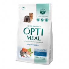 Optimeal Dog Adult Mini сухий корм для собак міні порід з високим вмістом лосося 0,7 кг