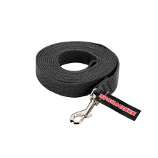 Пухнастики брезентовий повідець для собак М (чорний) 3 м