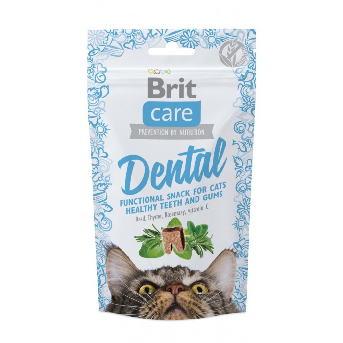 Brit Care Cat Snack Dental Ласощі з індичкою​ для котів, 50г