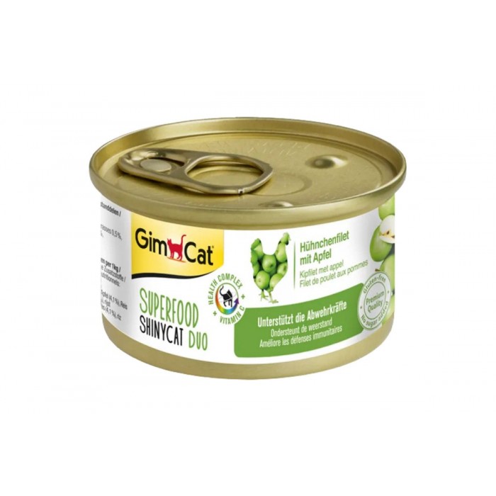GimCat Shiny Cat SUPERFOOD курка з яблуками 70g