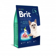 Brit Premium by Nature Cat Sensitive 8 кг (для кішок з чутливим травленням, з ягням)