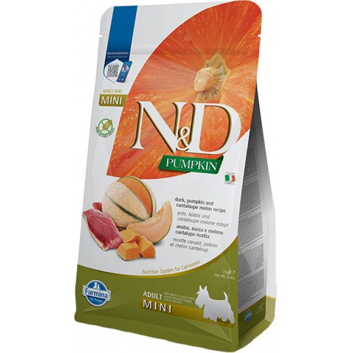 Farmina Pumpkin Duck & Cantaloupe Adult Mini сухий беззерновий корм для собак малих порід з качкою та динею 2 кг