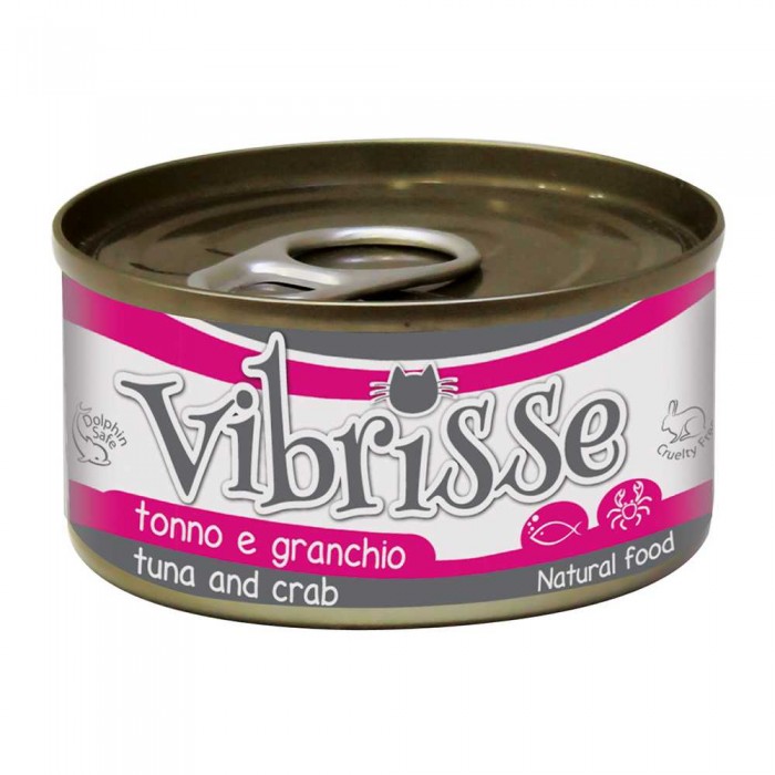VIBRISSE  вологий корм для котів з тунцем та крабом 70 г