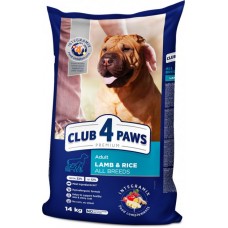 Club 4 Paws Premium Adult сухий корм для собак усіх порід з ягням і рисом 14 кг