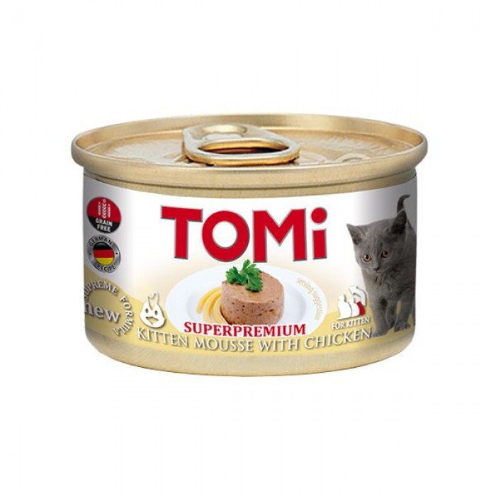 TOMI FOR KITTEN WITH CHICKEN м’ясний мус з куркою для кошенят 85 г