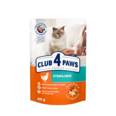 Club 4 Paws Premium Sterilised вологий корм для котів з куркою в желе 80 г