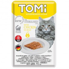 TOMI STERILISED CHICKEN IN JELLY вологий корм для стерилізованих котів з куркою в желе 85 г