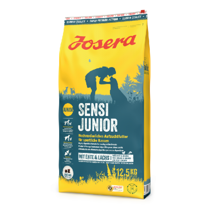 Josera Sensi Junior cухий корм для цуценят середніх та великих порід з качкою та лососем 12,5 кг