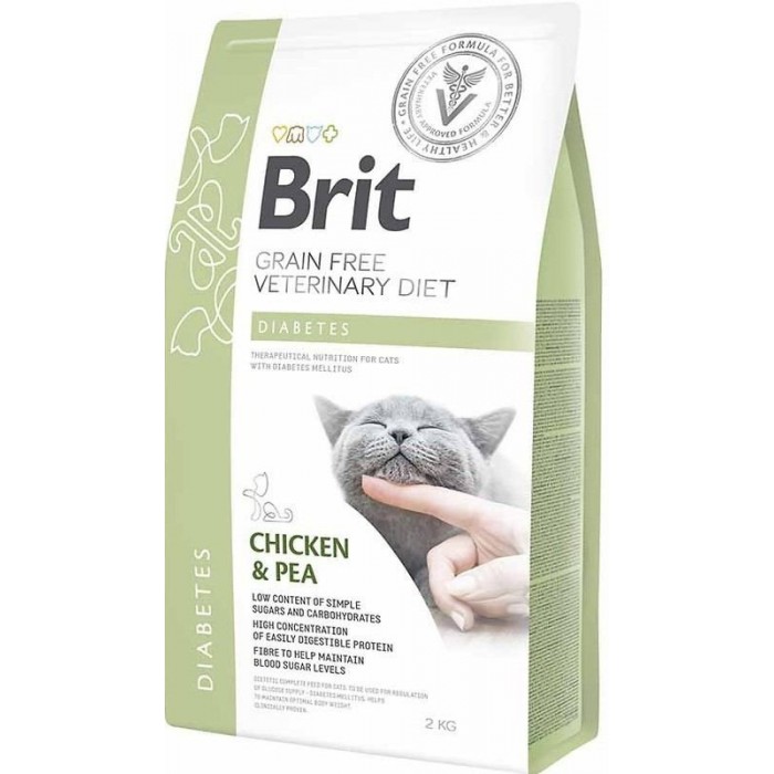 Brit Grain Free Veterinary Diet Diabetes з куркою та горохом для котів 2 kg