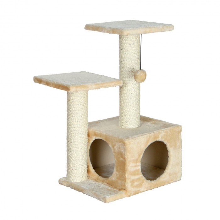 Trixie Valencia кігтеточка для котів комплексна з будиночком бежева 71 см