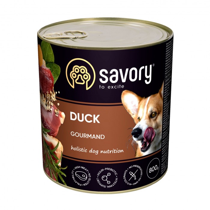 Savory Dog Gourmand качка 800g