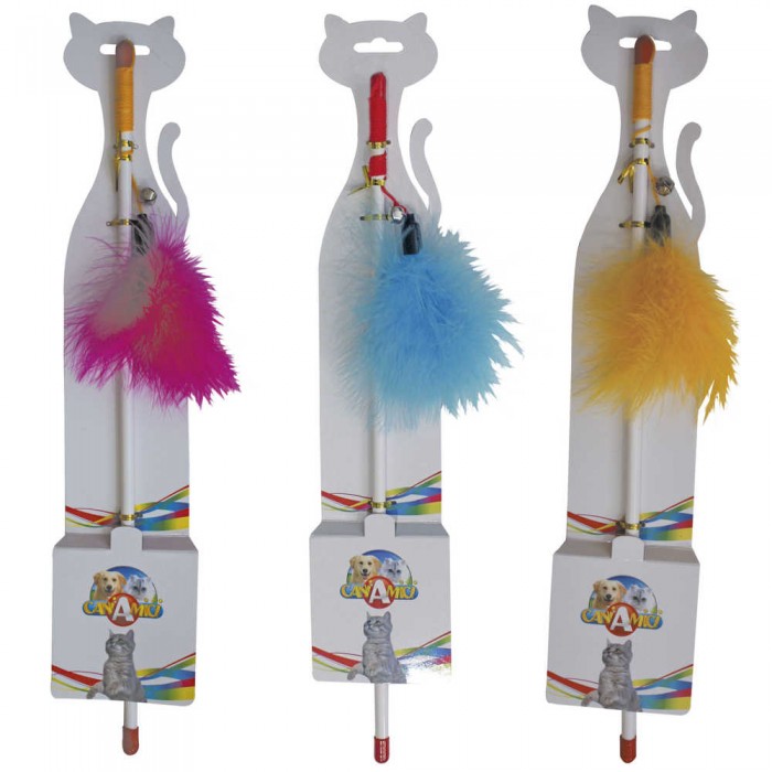 Croci іграшка Дражнилка з пір'їнкою для котів 46 см
