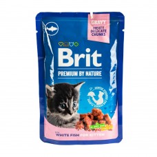 Brit Premium Cat Pouch вологий корм для кошенят з білою рибою 100 г