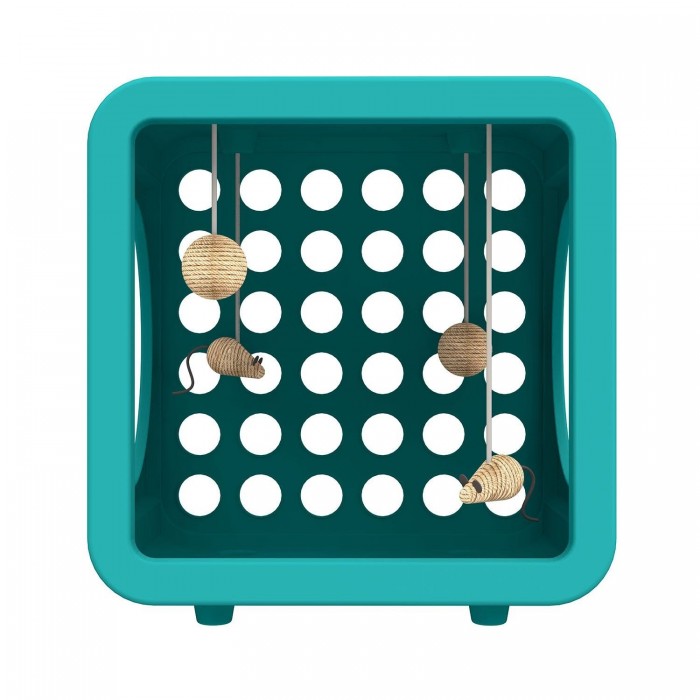 Jolly Pets Kitty Kasa Recreation ігрова зона для забав та відпочинку кота (синьо-зелена) 