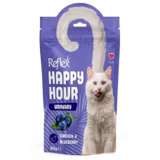 Reflex Happy Hour ласощі для котів з куркою та чорницею, урінарі 60г