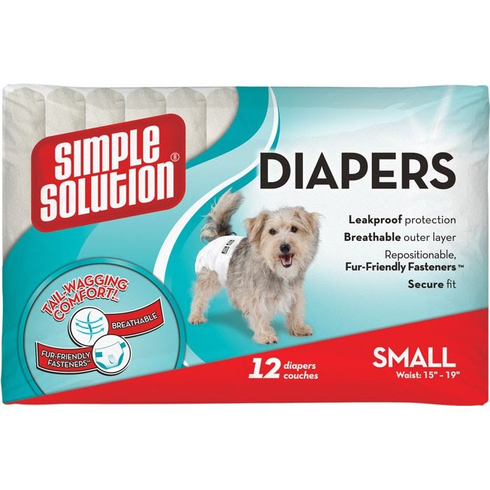 Simple Solution Disposable Diapers Small підгузки для собак S 12 шт