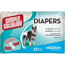 Simple Solution Disposable Diapers Medium підгузки для собак M 12 шт