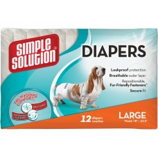Simple Solution Disposable Diapers Large підгузки для собак L 12 шт