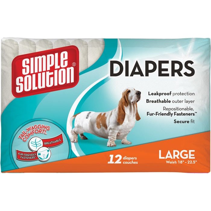 Simple Solution Disposable Diapers Large підгузки для собак L 12 шт