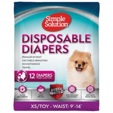 Simple Solution Disposable Diapers X-Small Toy підгузки для собак XS 12 шт