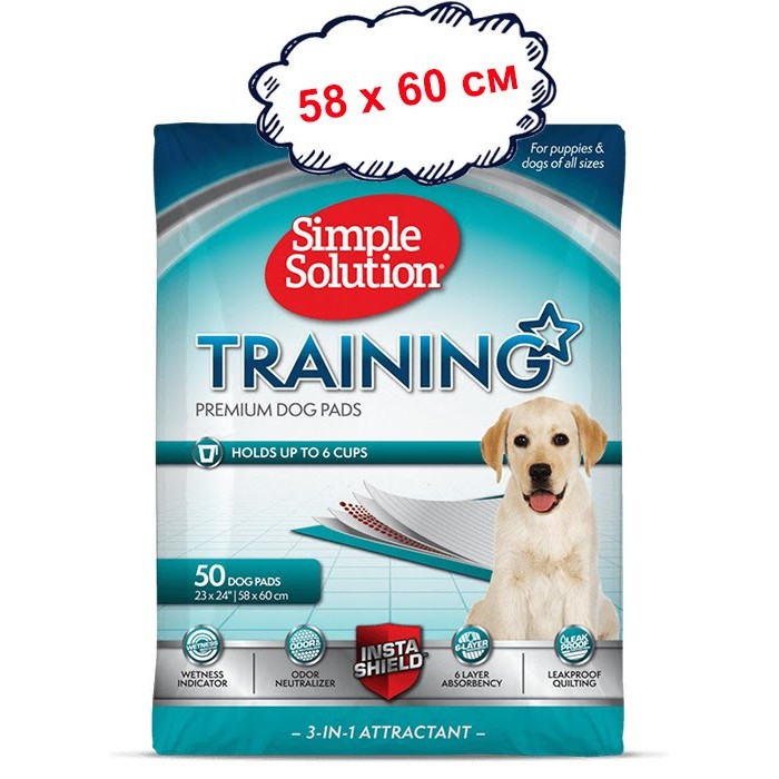 Simple Solution Training Premium Dog Pads пелюшки для собак 50 шт