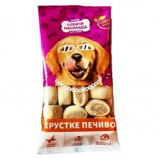 Собача насолода ласощі для собак хрустке печиво у формі рулетиків з начинкою з м'яса птиці 60г