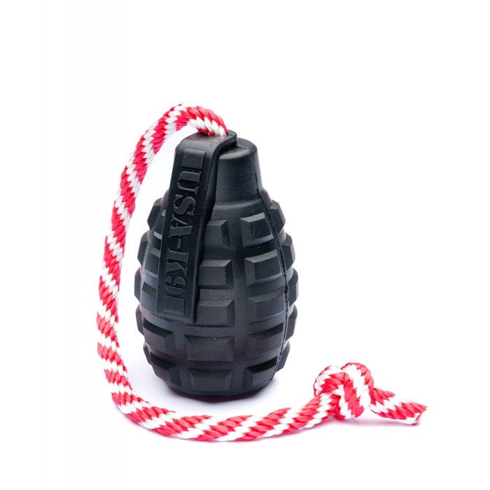 Iграшка SodaPup Magnum Grenade Reward Toy – Black (Магнум Грiнад Ревард Той Блек) «Граната на мотузці», чорна M