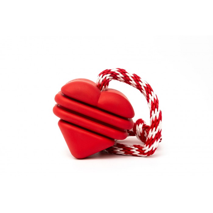 Iграшка SodaPup Heart on a String (Херт-он-а-Стрiнг) «Серце на мотузці», червоне