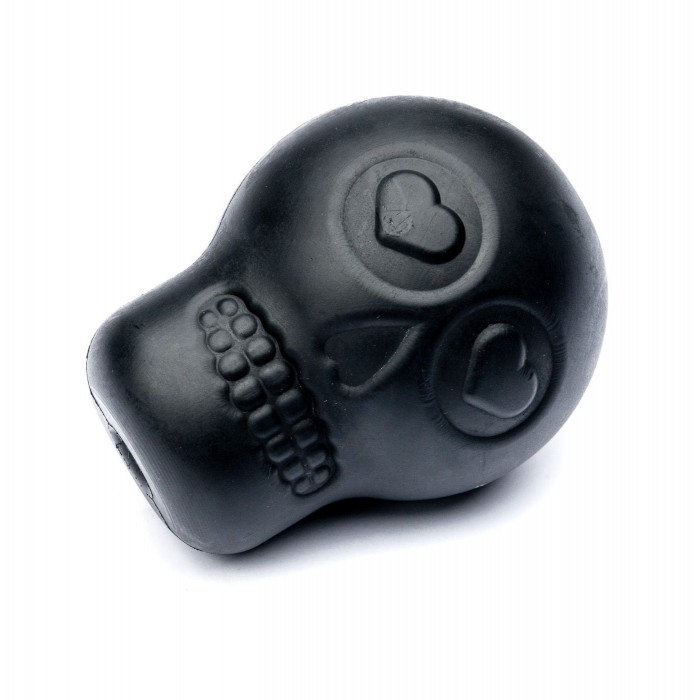 Iграшка SodaPup Skull Treat Dispenser – Black (Скулл Трiт Дiспенсер Блeк) «Череп», чорний L