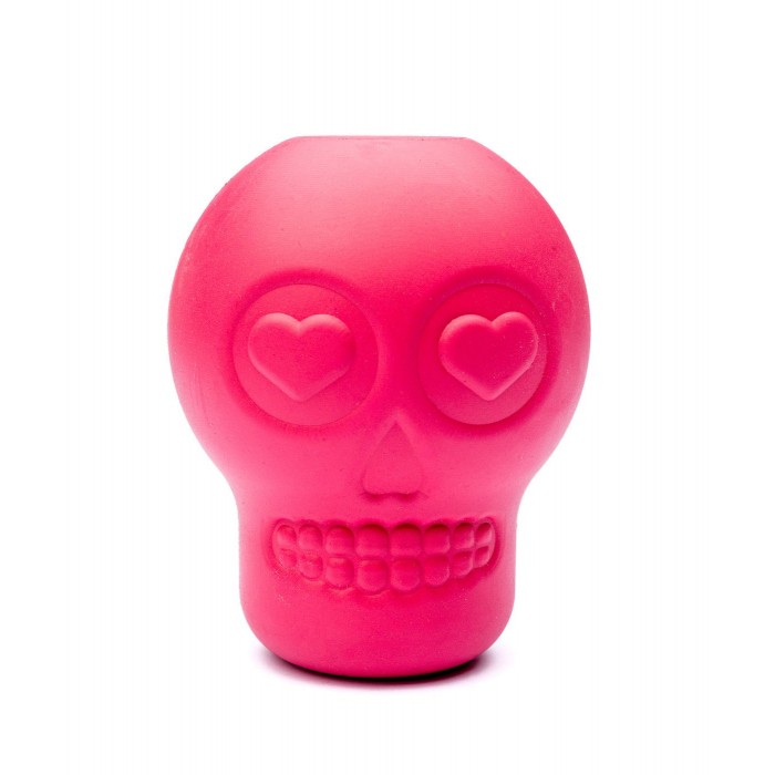 Iграшка SodaPup Skull Treat Dispenser – Pink (Скулл Трiт Дiспенсер Пiнк) «Череп», рожевий L