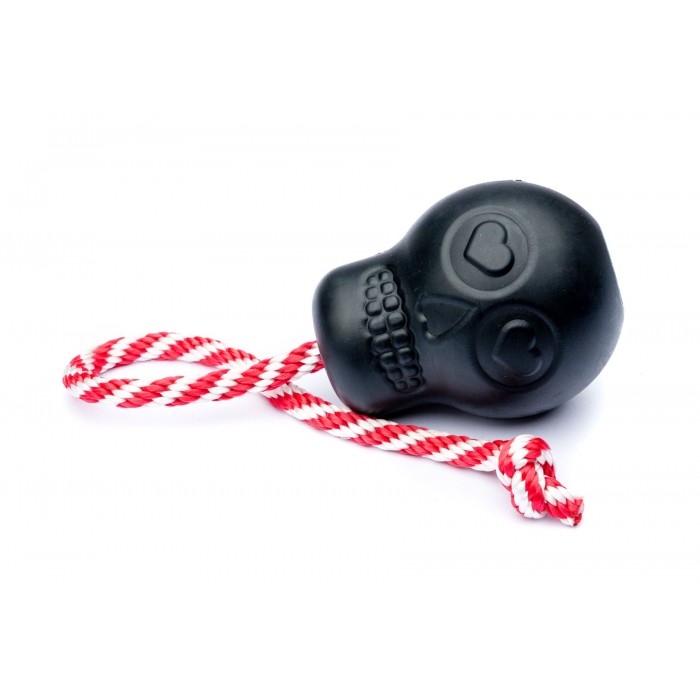 Iграшка SodaPup Magnum Skull Reward Toy – Black (Магнум Скулл Ревард Той Блек) «Череп на мотузці», чорний L