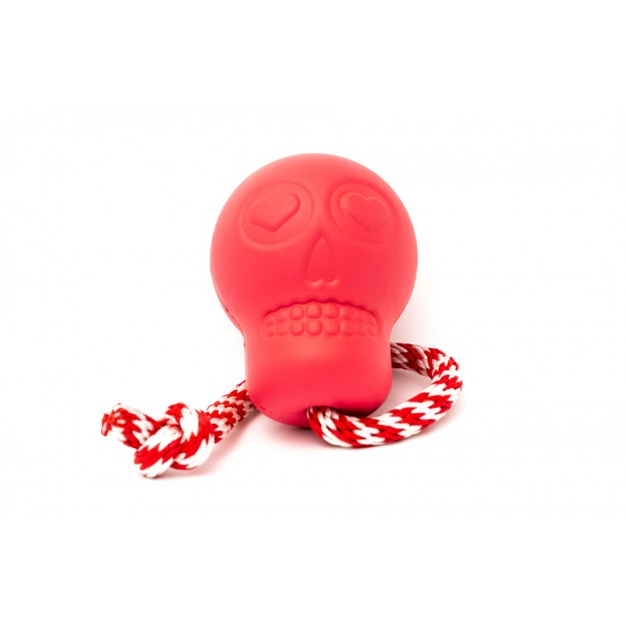 Iграшка SodaPup Skull Reward Toy – Pink (Скулл Ревард Той Пiнк) «Череп на мотузці», рожевий L