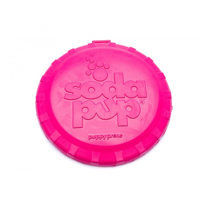 Iграшка SodaPup Puppy Bottle Top Flyer – Pink (Паппi Ботл Топ Флаер Пiнк) «Фризбі», рожева