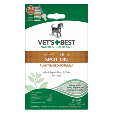 VET'S BEST Flea&Tick Spot On краплі від бліх та кліщів для собак 17,7 мл