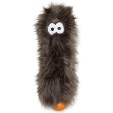 Iграшка-пищалка для собак Кастер пухнастий Срібно-коричнева