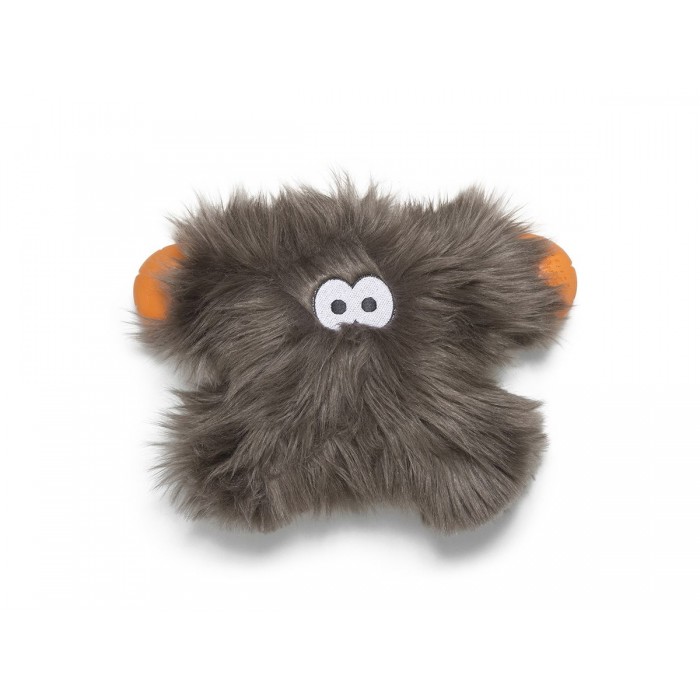 Iграшка-пищалка для собак Фергус пухнастий Срібно-коричнева