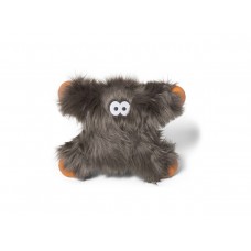 Iграшка-пищалка для собак Лінкольн пухнастий Срібно-коричнева