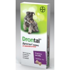 Bayer Drontal (Дронтал плюс) для собак зі смаком м'яса