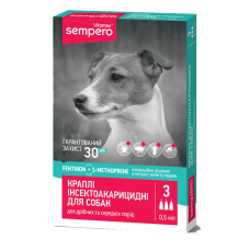 Sempero (Семперо) краплі протипаразитарні для собак малих та середніх порід 0.5мл.