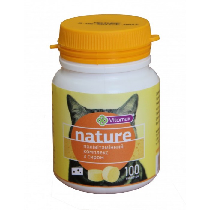 Полівітамінний комплекс Nature для котів із сиром 100т./50г.