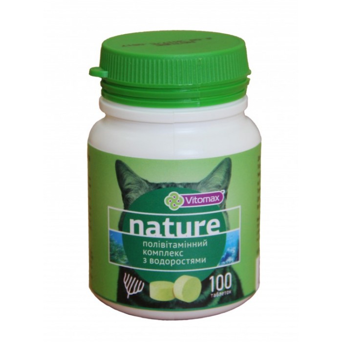Полівітамінний комплекс Nature для котів із водоростями 100т./50г.