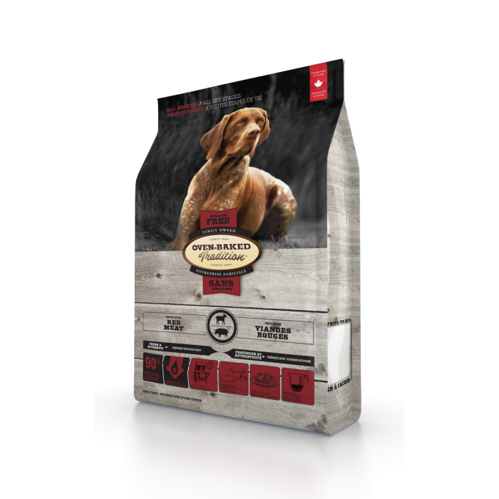 Oven-Baked Tradition повністю збалансований беззерновий сухий корм для собак з червоного м’яса 5,67кг.