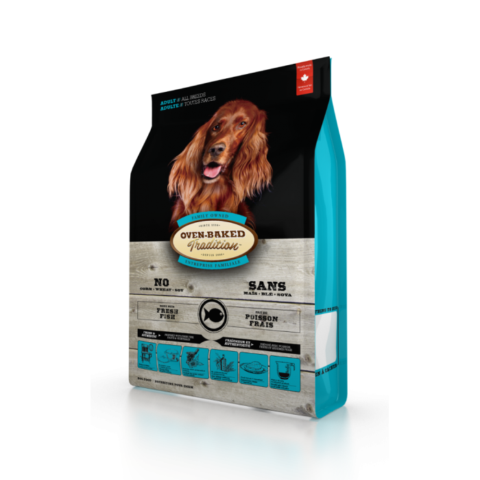 Oven-Baked Tradition повністю збалансований сухий корм для собак зі свіжого м’яса риби 11,34кг.