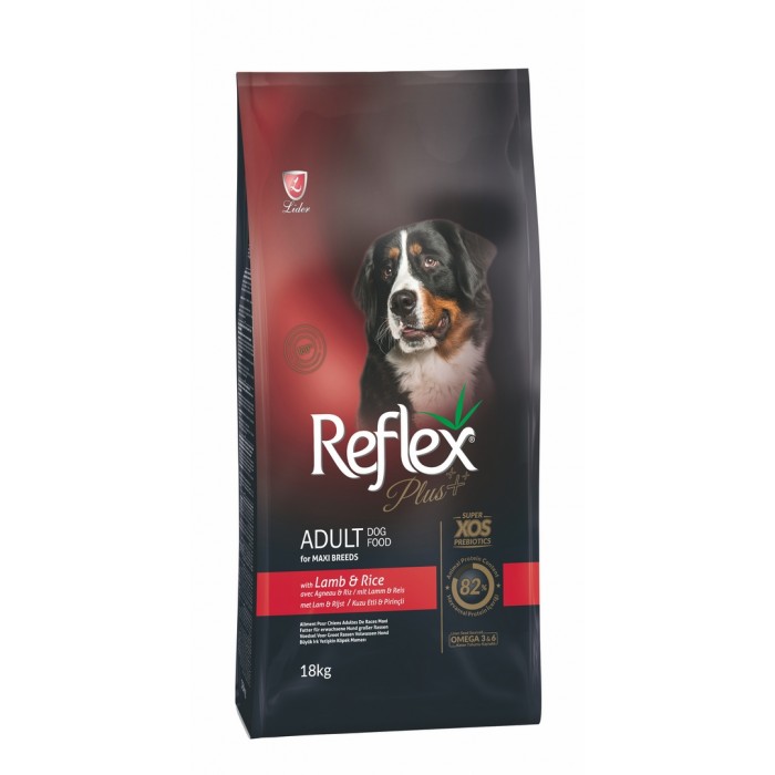 Рефлекс Плюс Повноцінний сухий корм для собак великих порід з ягням та рисом 18кг.