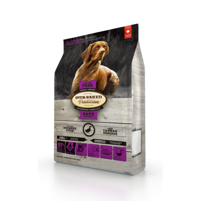 Oven-Baked Tradition повністю збалансований беззерновий сухий корм для собак зі свіжого м’яса качки