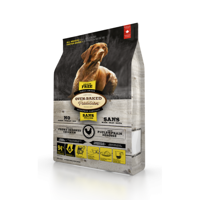 Oven-Baked Tradition повністю збалансований беззерновий сухий корм для собак зі свіжого м’яса курятини