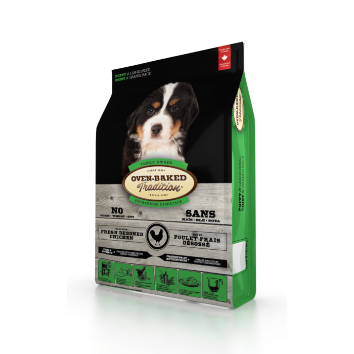 Oven-Baked Tradition повністю збалансований сухий корм для цуценят великих порід зі свіжого м’яса курятини 11,34кг
