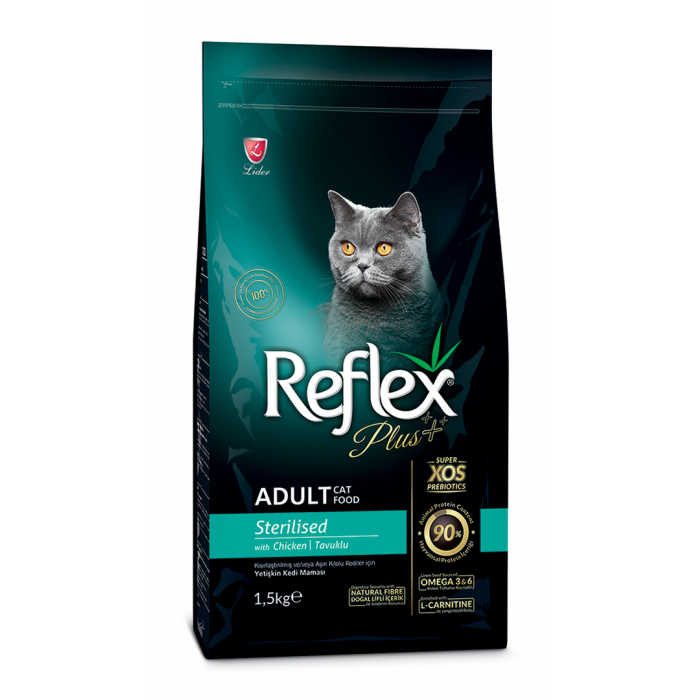 Рефлекс Плюс Повноцінний сухий корм для стерилізованих кішок з куркою 1.5кг.