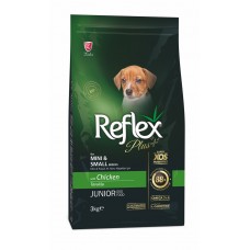 Рефлекс Плюс Повноцінний сухий корм для цуценят малих порід з куркою 3кг.